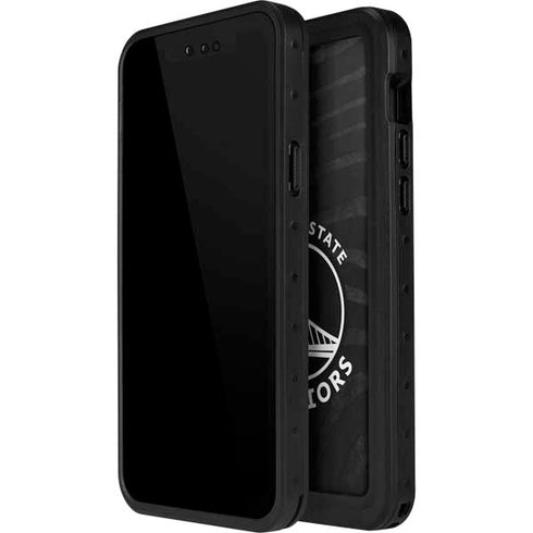 NBA Golden State Warriors Black Animal Print iPhone 15 Waterproof Case
